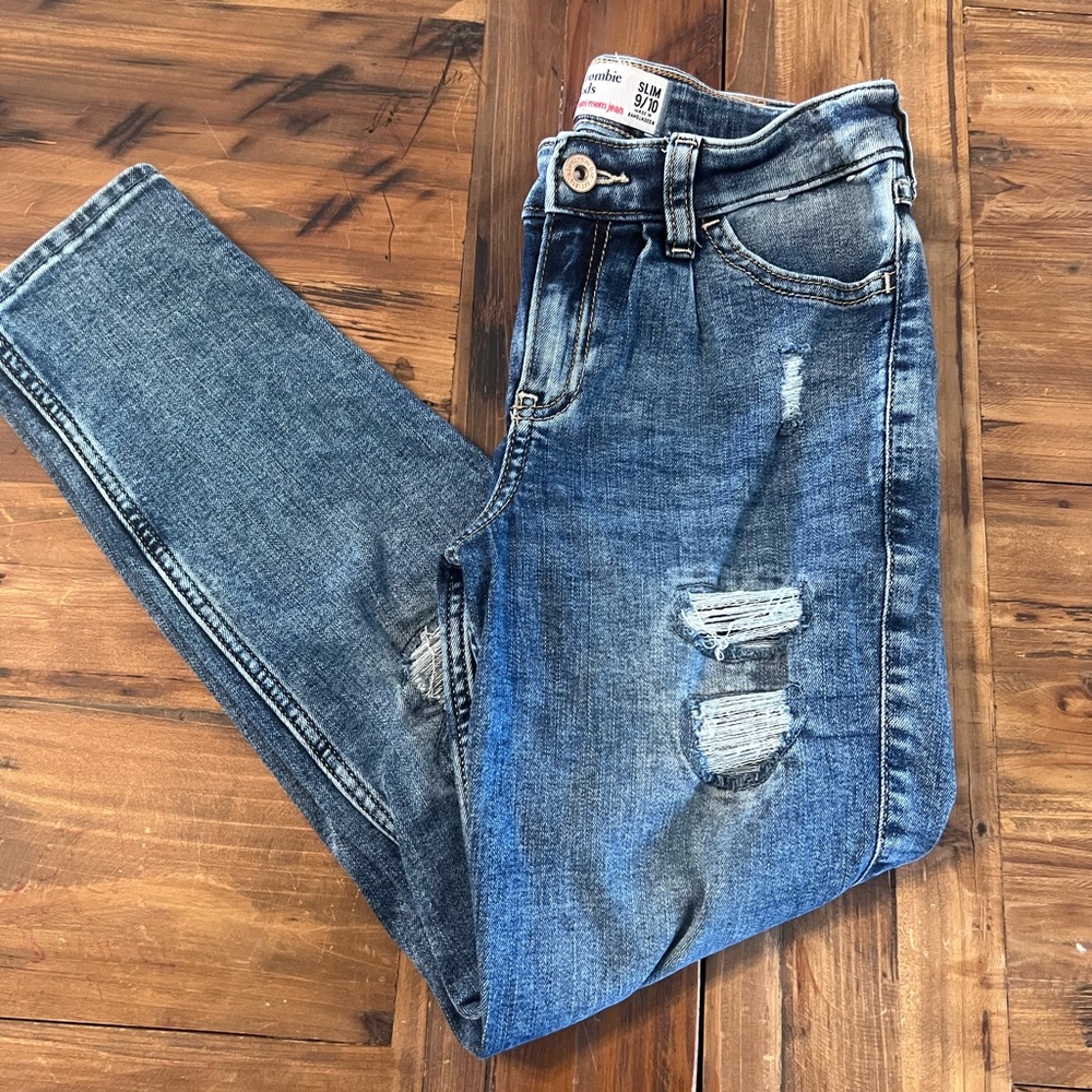 Abercrombie kids high-rise mini mom jeans slim, with adjustable waist
